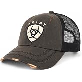 ARIAT Men's Distressed Oil Black Mesh