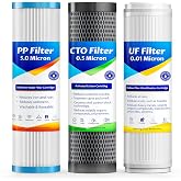 Rv Water Filter Replacement Cartridge, 0.01 Micron Replacement Cartridge for Universal 2.5" X 10" Rv Water Filter System, Compatible With WLSINJL Ultra Rv Water Filters, 3 Pack