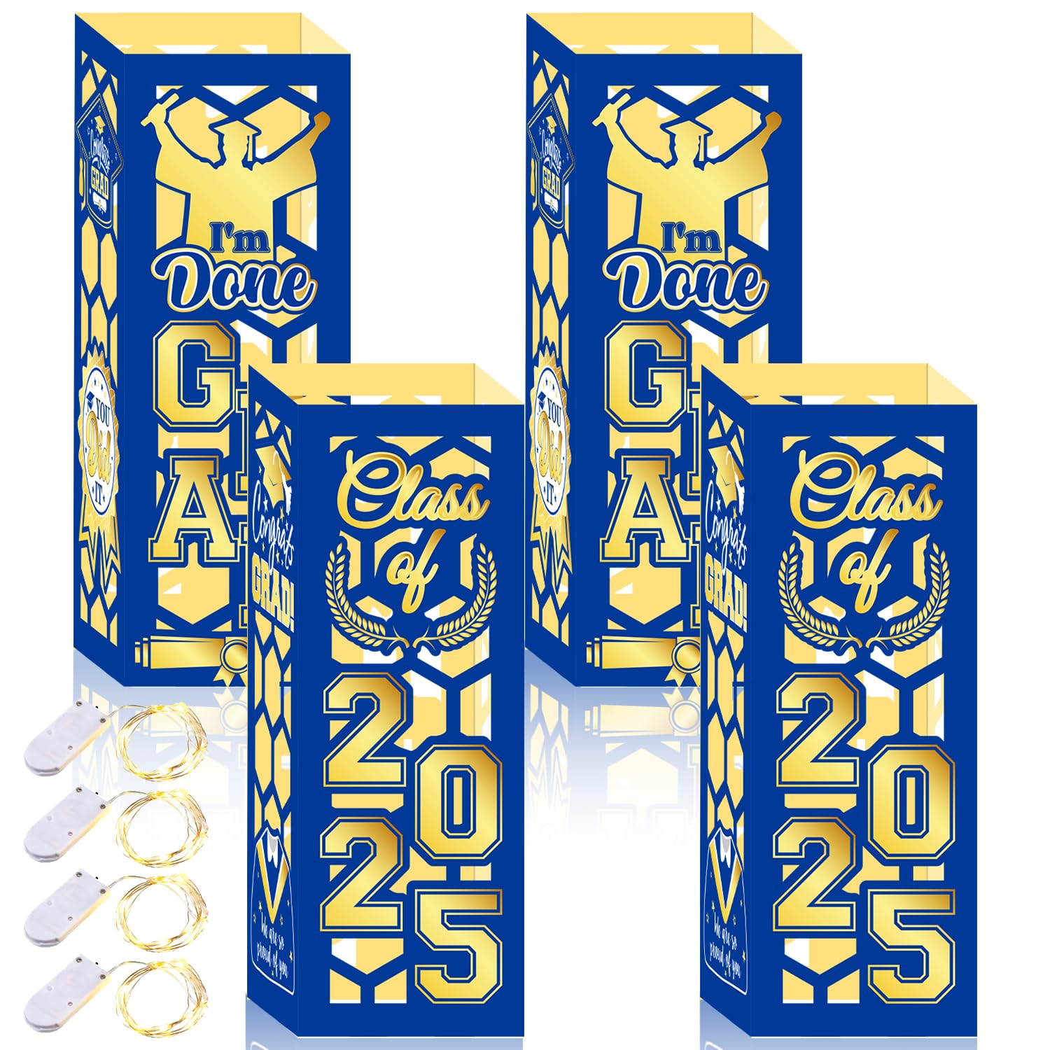 6 Pcs Graduation Table Centerpieces Boxes,Class of 2025 Graduation ...