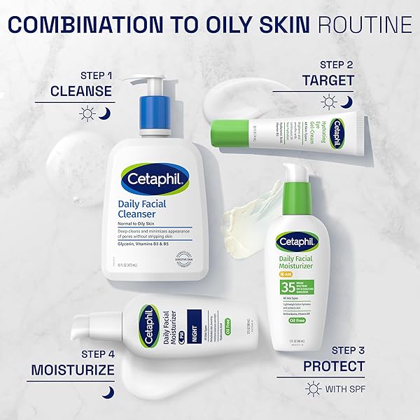 CETAPHIL NIGHT MOISTURIZER FOR FACE, HYDRATING FACIAL MOISTURIZER WITH HYALURONIC ACID, FOR ALL SKIN TYPES, LIGHTWEIGHT AND NON-COMEDOGENIC, DERMATOLOGIST RECOMMENDED FOR SENSITIVE SKIN, 3OZ