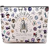 CEASQVAA Scorpio Gifts for Women Makeup Bag Scorpio Zodiac Birthday Gifts for Women & Astrology Lovers Travel Cosmetic Bag Zipper Pouch