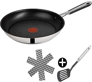 Tefal E89702 Jamie Oliver Pfanne 26 cm Induktion 3 tlg, STROMSPARENDE BRATPFANNE, Bratpfanne mit Antihaftbeschichtung, Kratzfest, hohe GLEITFÄHIGKEIT, Hochrand ideal für Bratkartoffeln Eier Fleisch