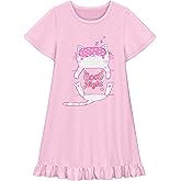 skinhug Girls Gowns Cotton Nite Dresses 5T to Size 10 Princess Fantasy Short Sleeve Homewear Gown