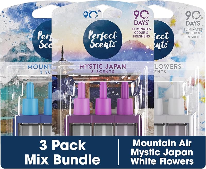 Perfect Scents 3 Scents Air Freshener Refill Pack for 3volution Mystic Japan