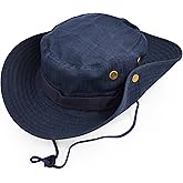 Outdoor Wide Brim Sun Protect Hat, Classic US Combat Army Style Bush Jungle Sun Cap for Fishing Hunting Camping