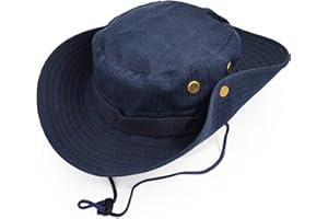 ULTRAKEY Outdoor Wide Brim Sun Protect Hat, Classic US Combat Army Style Bush Jungle Sun Cap for Fishing Hunting Camping