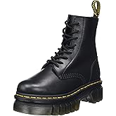 Dr. Martens Unisex Audrick 8-Eye Boot, Black Nappa Lux, 11 Women/10 Men