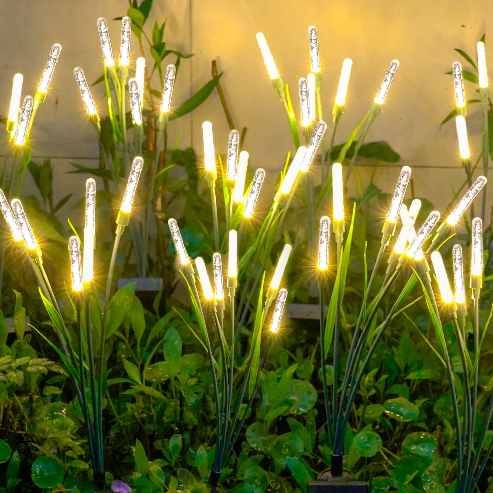 DooYard Solar Garden Lights 4 Pack, Solar Firefly Lights Made of Acrylic, Solar Lights Outdoor, Solar Decorative Lights for Yard Patio Pathway Decoration (4 Pack)