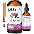 Wild & Organic Vitex Tincture - Vitex Chasteberry Supplement for Women - Liquid Chaste Tree Supplement for Mood Support - Vegan, Sugar & Alcohol-Free Berry Extract Drops - 2 fl oz