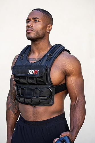 MiR Short Weighted Vest With Zipper Option 20lbs 60lbs (50 lbs