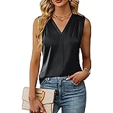 BMJL Womens Satin Tank Tops Pleated Business Casual Outfit Summer Sleeveless Dressy Work Blouse 2025