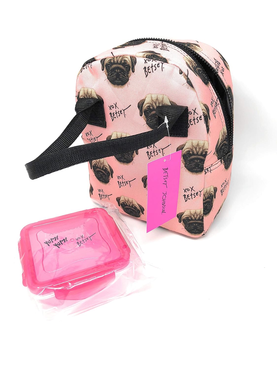 betsey johnson pug lunch bag