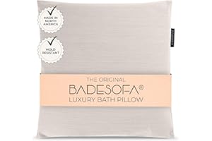 BADESOFA® Luxury Bath Pillow M - Lusciously Soft & Comfortable Tub Pillow for Bathtub - Washable & Quick-Drying Bath Back Pillow - Non-Slip Full Body Tub Pillow - Luxury Spa Cushion in Ivory Pearl