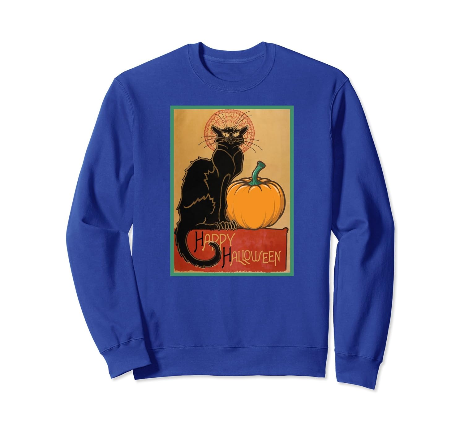 Black Cat Pumpkin Halloween Sweatshirt Tournee du Chat Noir- TPT