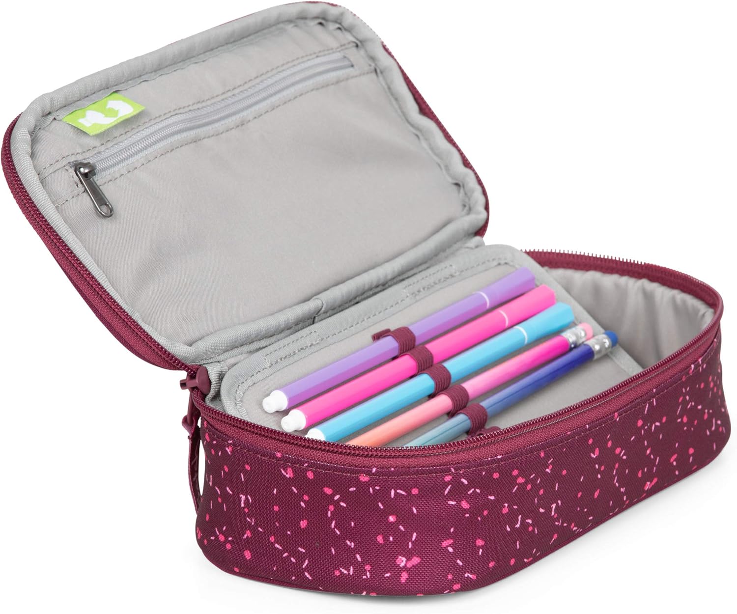 SATCH Unisex-Kinder Pencil BOX Münzbörse Mehrfarbig (Funky Friday), Small Triangles Blue Pink Yellow (Multicoloured), Única - Image 3