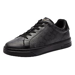 COACH Men's High Line Sneaker, Graphite/Black, 10