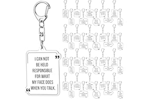 Huquary Christmas Sarcastic Funny Office Gift for Coworkers Negative Passive Keychains for Employees Appreciation Office