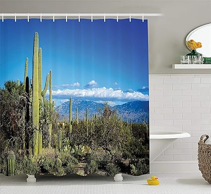 Amazon Com Roks Asd Desert Shower Curtain Wide View Of The