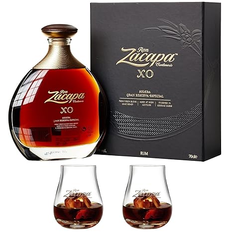 Ron Zacapa Centenario XO Solera Rum, inkl. 2x Zacapa Glas (1 x 0.7 l)
