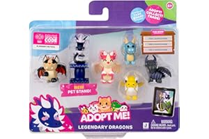 ADOPT ME! Adopt Me Legendary Dragons 6 Figure Pack - Online Game - Exclusive Virtual Item Code - Collectible Toys Featuring Your Favorite Adopt Me Pets, Ages 6+