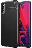 Huawei P20 Pro Hülle, iBetter Slim Weiches Stoßsicheres Gehäuse mit Spezial-Hexagon Texture Schutzhülle Soft Hüllen Handyhülle für Huawei P20 Pro Smartphone(Schwarz)