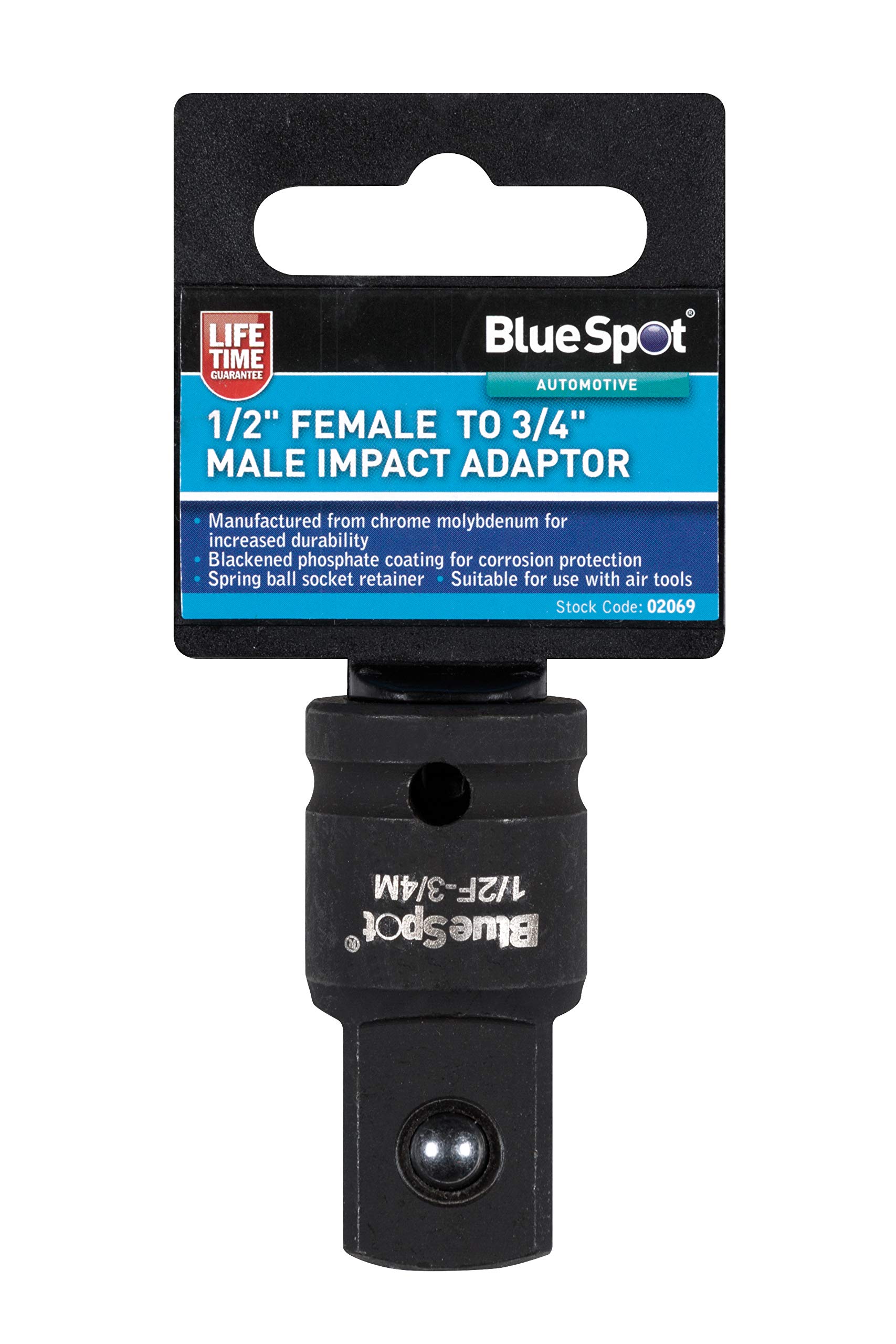 Bluespot 02069 1/2" Female to 3/4" Male Impact Adaptor