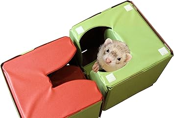 Amazon 抗菌対策 水洗いが可能 日本製 リトルジム フェレット デグー ハムスター等小動物向けキューブタイプ連結ジム ボックス2個セット リトルジム おもちゃ 通販