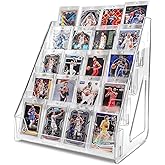 TrendTrust Trading Card Display Stand, Vertical Holder for Baseball Basketball Sports Graded Card Display Stand Tabletop for PSA BGS SGC Slabs, Snap-On Assembly(5 Tier, 1 Pack)