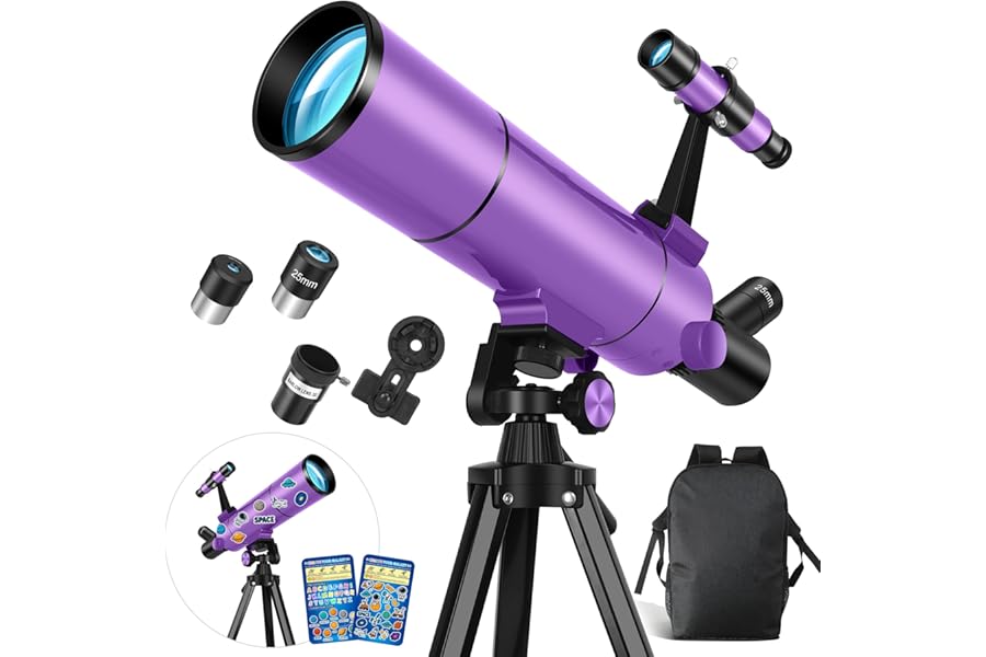 Dianfan Telescope for Kids & Adults, 80mm Aperture 500mm Astronomical Professional Telescope for Adults High Powered, Portabl