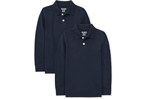 The Children's Place Boys Uniform Long Sleeve Pique Polo