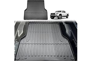 TripleAliners Truck Bed Mat Compatible with 2005-2023 Toyota Tacoma Accessories 5FT Short Bed Mat Perfectly Flush All Weather Protection TPE Heavy Duty Pickup Bed Liner Cargo Mats