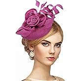 Zinniday 2026 Victoria Derby Fascinator - Kentucky Church Hats 1920s 50s Vintage Tea Party Hat with Hair Clip for Women