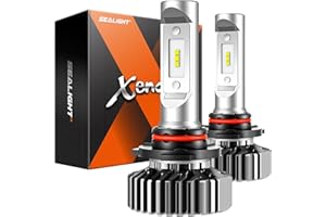 SEALIGHT 9006 HB4 Light Bulbs, 40,000LM 700% Super Brighter, 1:1 Size, 50000Hrs Lifespan, 6500K White, Plug and Play Fog Light Bulbs, Canbus Ready, Pack of 2