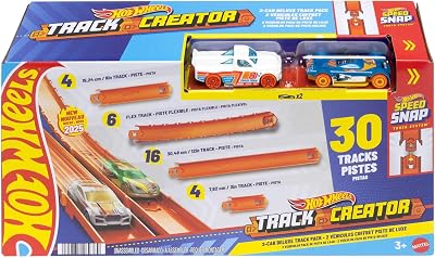 Hot Wheels Track Creator Deluxe Pack with 25ft Speed Snap Track & 2 Cars
