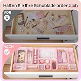 Vtopmart 25 Pcs Drawer Organizer Set 4 Sizes Clear Plastic Trays view 3
