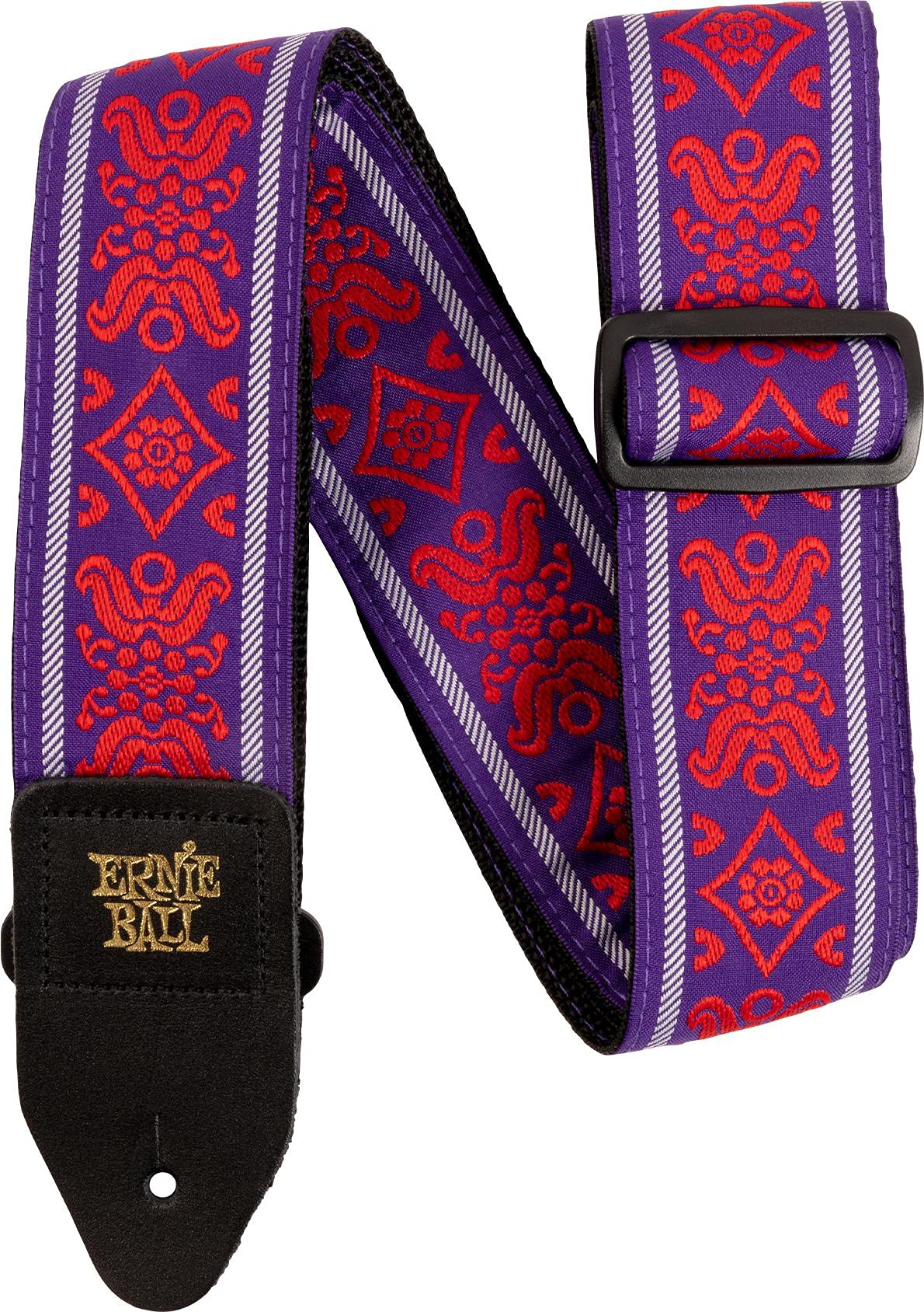 Ernie Ball Royal Flush Red Jacquard Guitar Strap — image 1