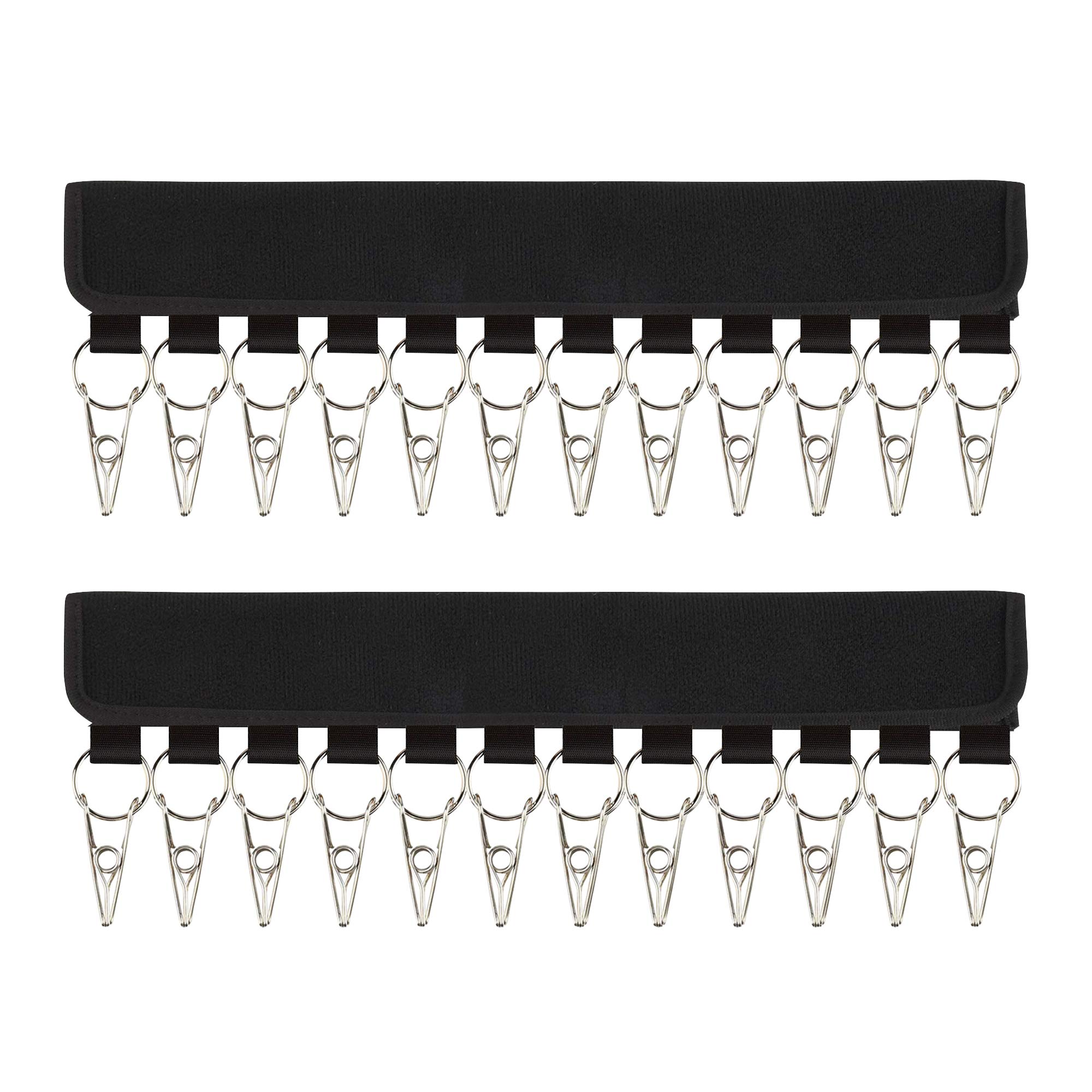 B.SHINE Hat Rack Cap Organizer - 12 Clips Hanging Baseball Caps Holder with Dust Cover, up to 24 Hats