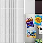Engrowtic 50 Pcs Magnetic Painting Canvas Panel Mini Canvas Boards for Painting Mini Tile Art for Fridge Locker Art Crafts DIY(3 x 4 in,Rectangle)