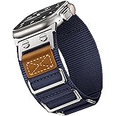 Suitisbest Rugged Bands Compatible for Apple Watch Ultra Band 49mm 46mm 45mm 44mm 42mm, 3 Ring Military Nylon Sport Durable Metal Strap for iWatch Series 11 10 9 8 7 6 5 4 3, SE 3 2 1, Ultra 3 2 1