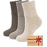 CLOSEMATE Womens Thick Full Cushioned Thermal Warm Boot Socks for Winter 3 Pairs