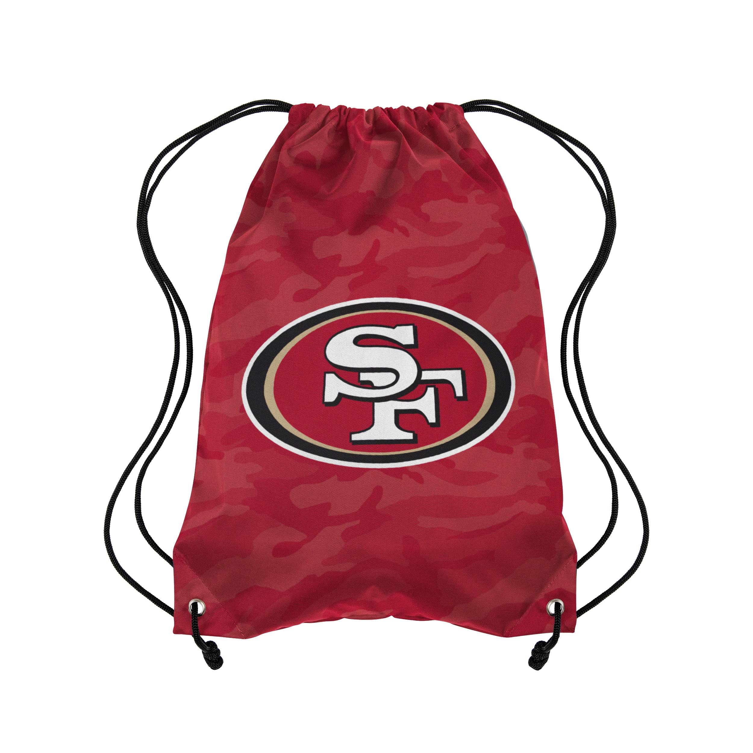FOCO San Francisco 49ers NFL Big Logo Camo Drawstring Backpack