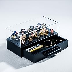 Wooden Challenge Coin Display Case with Clear Cover