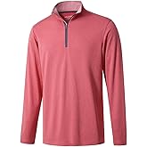M MAELREG Quarter Zip Golf Pullover Men Dry Fit Long Sleeve Performance Wicking Mock Neck 1/4 Zip Pullover Mens Sweatshirt