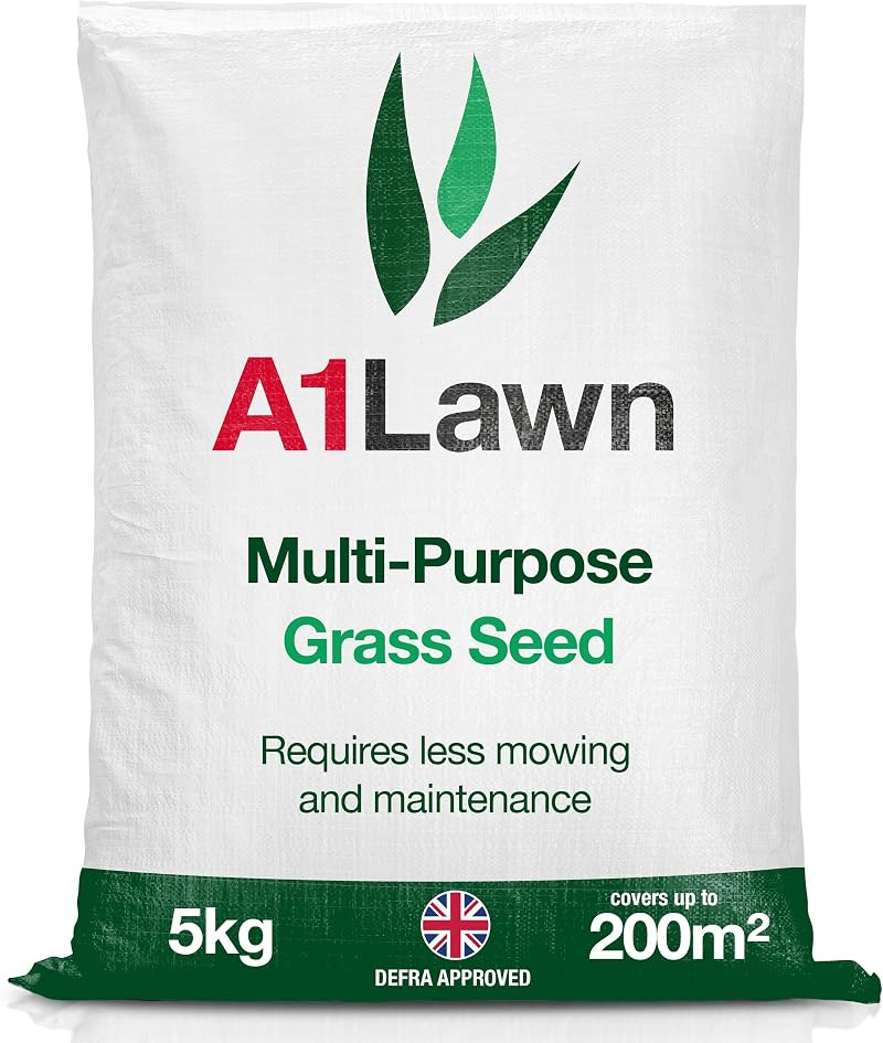 A1Lawn A1 Lawn 5kg Multi-Purpose Grass Seed DEFRA Approved Fast Growing