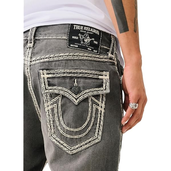 True Religion Men's Ricky Super T Straight Leg Jean, Body