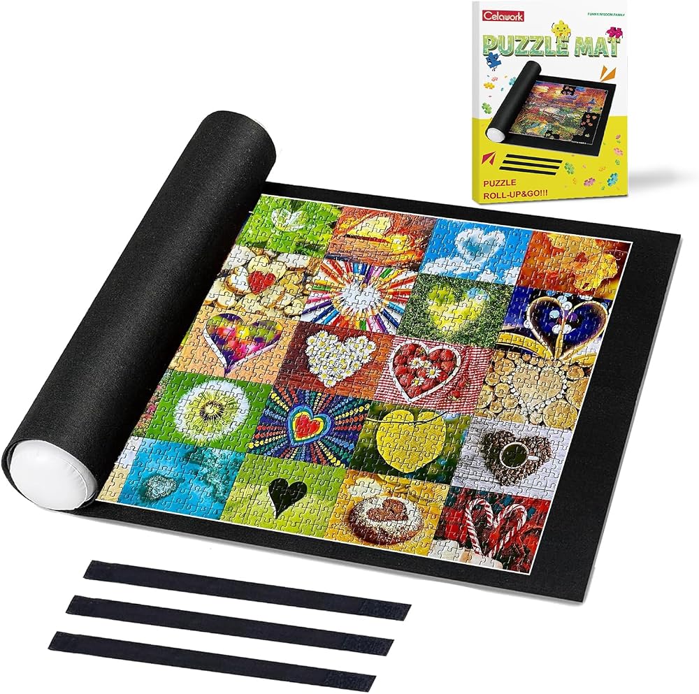 Celawork Jigsaw Mat 1000 Pieces Puzzle Mat 20x27 Inch 1000 Piece Set