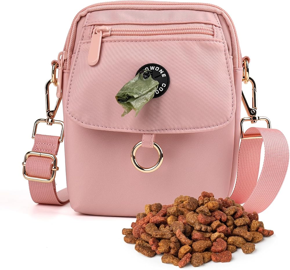 COOWONE Waterproof Dog Treat Pouch Crossbody Bag for Training