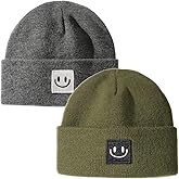 FURTALK Baby Beanie Cute Toddler Winter Hat Knit Boys Girls Warm 2 Pack Kids Embroidered Beanies Cap for 0-8 Years