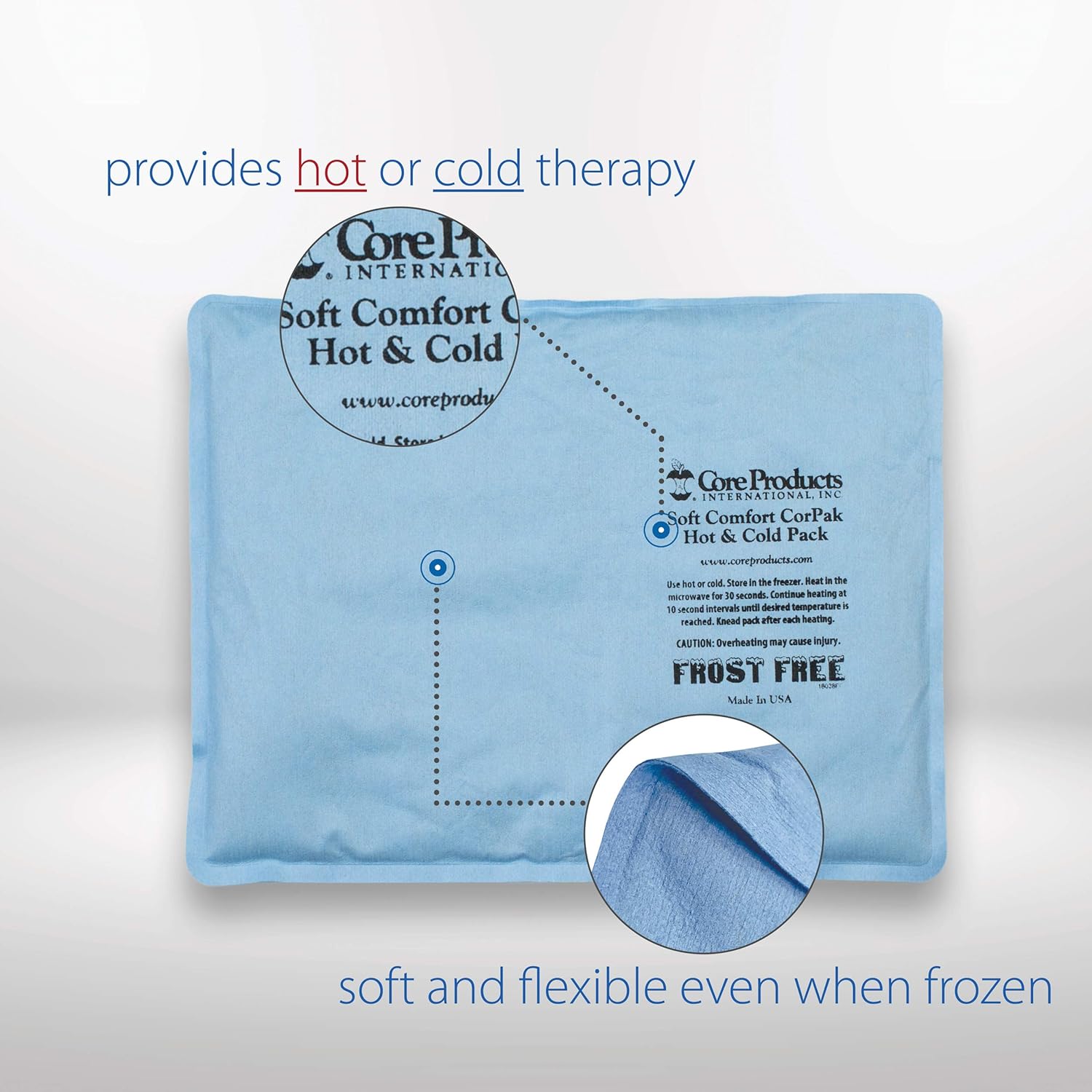 Core Products Soft Comfort CorPak Hot and Cold Therapy - 10" X 13" (2 Pack): Health & Personal Care