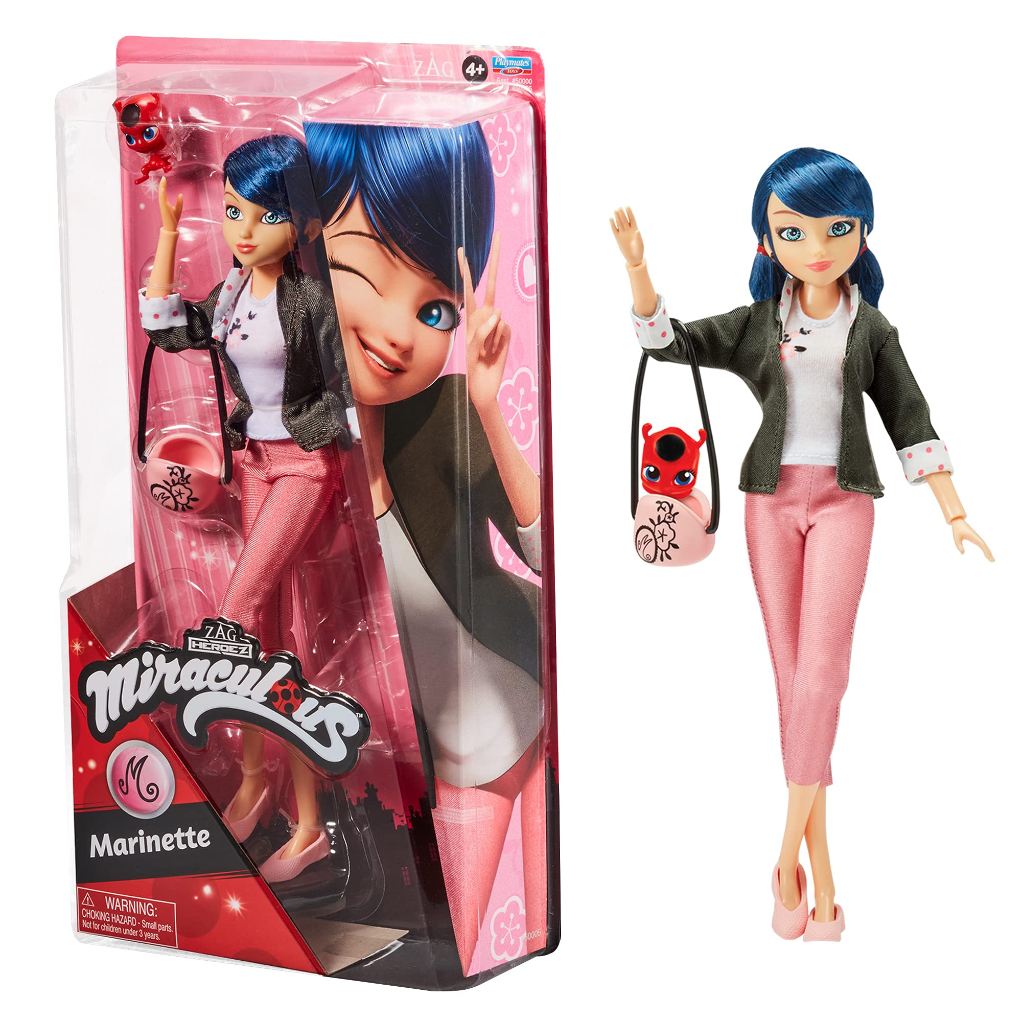 Bandai Miraculous Ladybug: 26cm Posable Marinette Doll with Kwami & Accessories